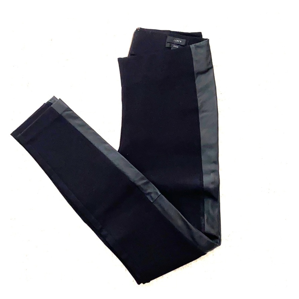 J. Crew classic pixie pant w/ real leather detail